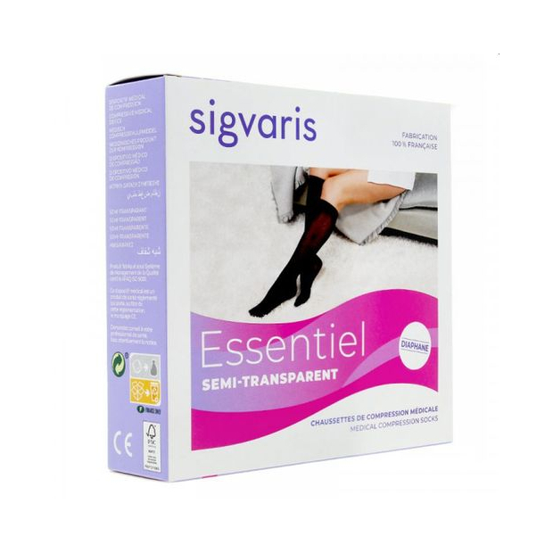 Bas de contention Sigvaris Essentiel Semi-transparent Morpho Plus