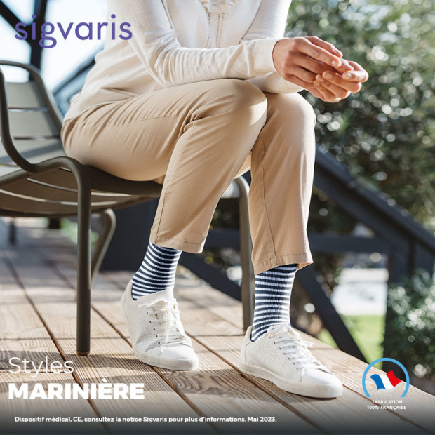 Chaussettes de contention Styles Marinière Femme Sigvaris