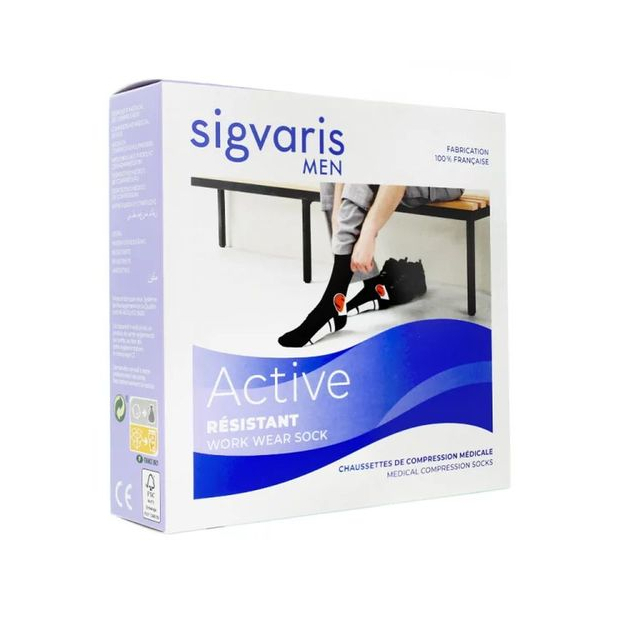 Chaussettes de contention Sigvaris Active Resistant pour homme