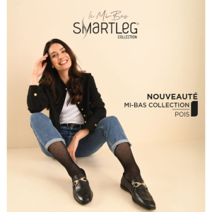 mi-bas de contention smartleg collections à pois noires