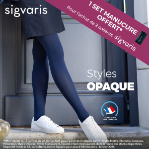 collant de contention sigvaris styles opaque en promotion