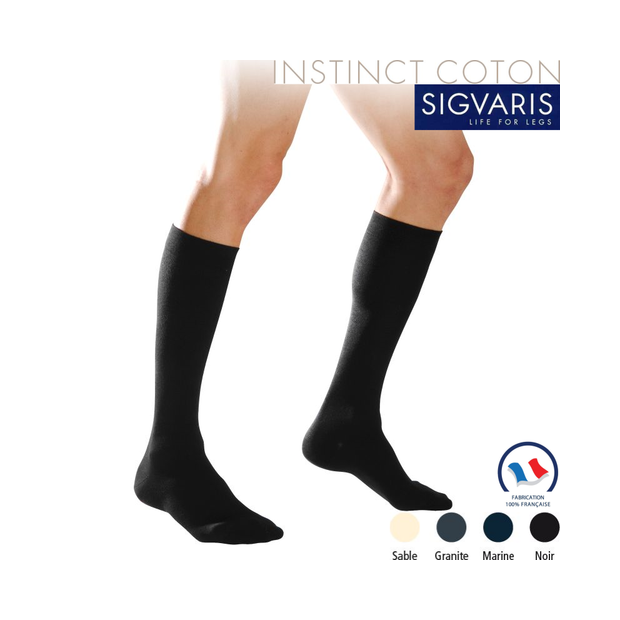 Chaussettes de contention Homme Sigvaris Essentiel Coton Classe 2