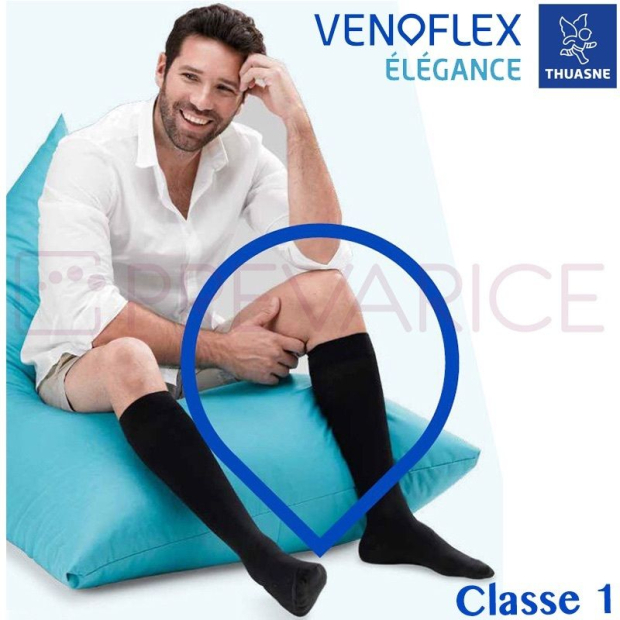 Chaussettes de contention Elegance THUASNE homme Classe 1