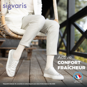 Chaussettes contention femme Active Confort fraicheur Sigvaris Classe 2