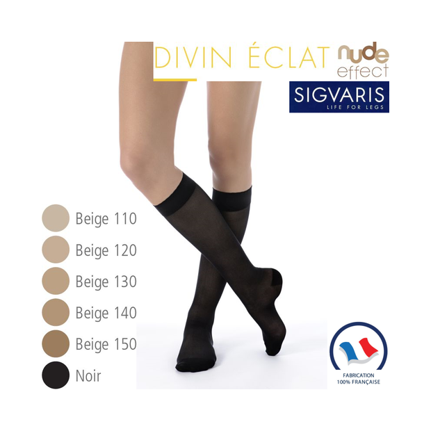 Chaussettes contention Sigvaris Styles Transparent Classe 2