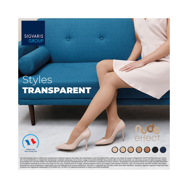 Collant de contention Sigvaris Styles Transparent Classe 2